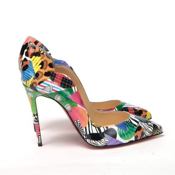 Christian Louboutin Shoes - CHRISTIAN LOUBOUTIN Multicolor Hot Chick Patent Sapeaur High Heels